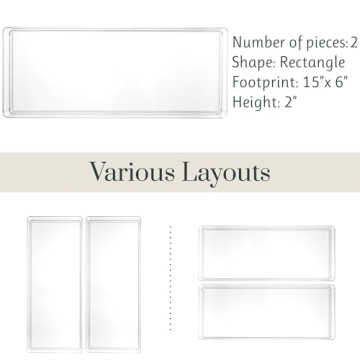 STORi Stackable Clear Drawer Organizer Set for All Rooms