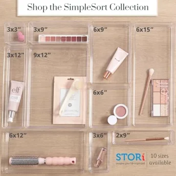 STORi Stackable Clear Drawer Organizer Set for All Rooms