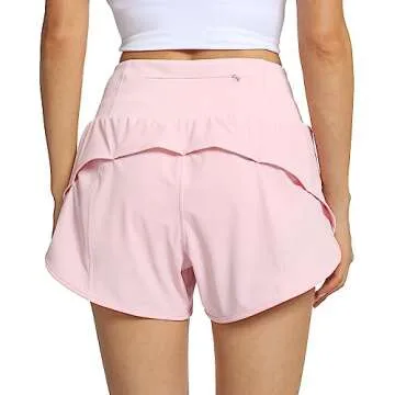 Kcutteyg High Waisted Running Shorts with Liner