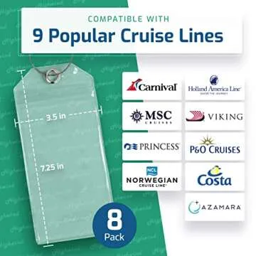 Highwind Waterproof Cruise Luggage Tag Holders (8-Pack)