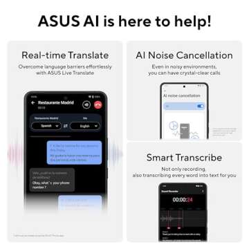 ASUS Zenfone 11 Ultra AI Smartphone, Android Unlocked, 12GB+256GB, US Version, 6.78” , 26-Hour Bat...