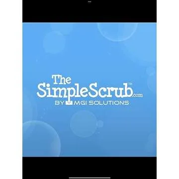 THE SIMPLE SCRUB Tile + Shower Scrubbing Mop Brush | Clean Bathroom, Kitchen, Hard to Reach Places | Ergonomic Handle + Interchangeable, Reusable Heads | Handle + 1 White Cleaning Pad