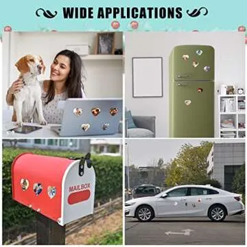 30PCS Personalized Sublimation Refrigerator Magnets 5.5 cm