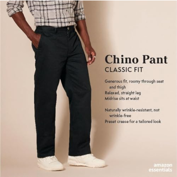 Amazon Essentials Classic Fit Chino Pants for Men