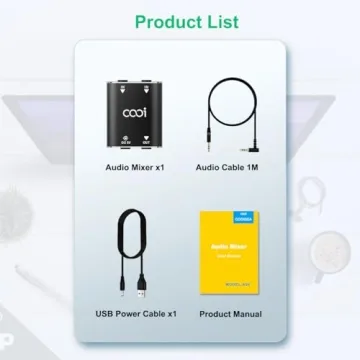 Cooidea Stereo Audio Mixer with AUX Support