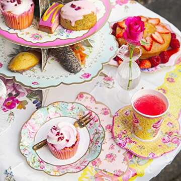Floral Paper Plates for Mother's Day and Tea Parties