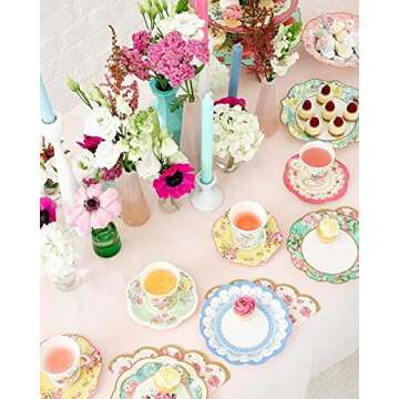 Floral Paper Plates for Mother's Day and Tea Parties