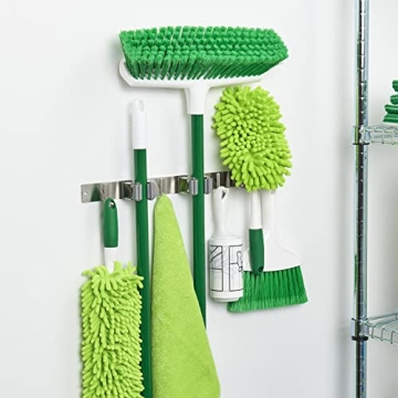 Broom Bar by Wrap-It Storage - Durable Wall Mounted Organizer