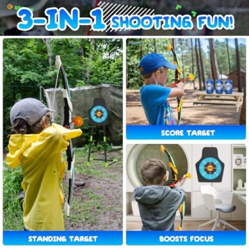 EagleStone Kids Bow and Arrow Set with LED Lights