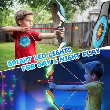 EagleStone Kids Bow and Arrow Set with LED Lights