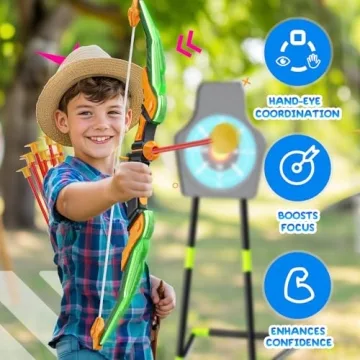 EagleStone Kids Bow and Arrow Set with LED Lights