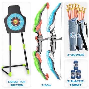 EagleStone Kids Bow and Arrow Set with LED Lights