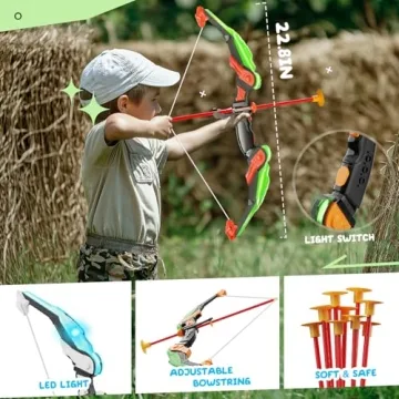 EagleStone Kids Bow and Arrow Set with LED Lights