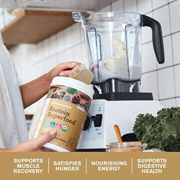 Amazing Grass Protein Superfood: Vegan Protein Powder, All-in-One Nutrition Shake, with Beet Root Powder, Chocolate Peanut Butter, 18 Servings (Old Version)