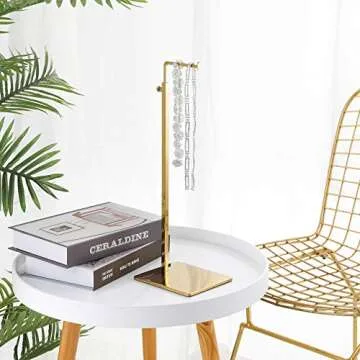 Luxurious Gold Purse Display Stand Set - Stylish & Adjustable