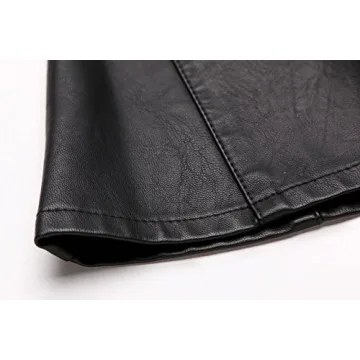 Chouyatou Stylish Faux Leather Mini Skirt for Women