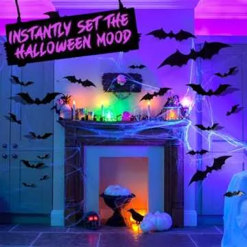 Realistic 3D Halloween Bat Stickers for Home Decor