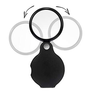 HESTYA 10X Mini Magnifying Glass – Compact & Durable