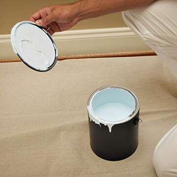 Trimaco SuperTuff 10 oz thick Heavyweight Canvas Drop Cloth, 4-feet x 5-feet