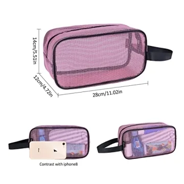 Moyad Mesh Shower Caddy Portable Toiletry Bag for Travel & Gym