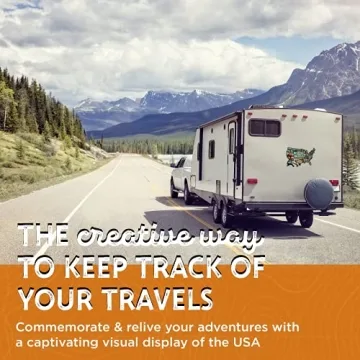 RV State Sticker Travel Map 50 States Adventure Decor