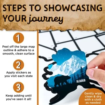 RV State Sticker Travel Map 50 States Adventure Decor