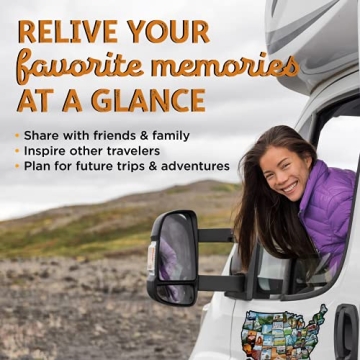 RV State Sticker Travel Map 50 States Adventure Decor