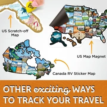 RV State Sticker Travel Map 50 States Adventure Decor