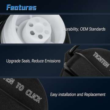 17670-T3W-A01 Gas Cap Fuel Cap For 2006-2021 Honda Accord/Civic/CR-V/HR-V/Pilot/Insight Odyssey/Crosstour/Fit/Accord Hybrid,2007-2020 Acura ILX/MDX/RDX/RL/TL/TSX 17670T3WA01