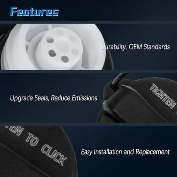 17670-T3W-A01 Gas Cap Fuel Cap For 2006-2021 Honda Accord/Civic/CR-V/HR-V/Pilot/Insight Odyssey/Crosstour/Fit/Accord Hybrid,2007-2020 Acura ILX/MDX/RDX/RL/TL/TSX 17670T3WA01