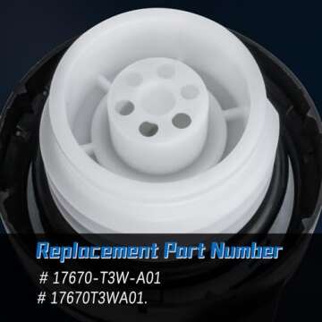17670-T3W-A01 Gas Cap Fuel Cap For 2006-2021 Honda Accord/Civic/CR-V/HR-V/Pilot/Insight Odyssey/Crosstour/Fit/Accord Hybrid,2007-2020 Acura ILX/MDX/RDX/RL/TL/TSX 17670T3WA01