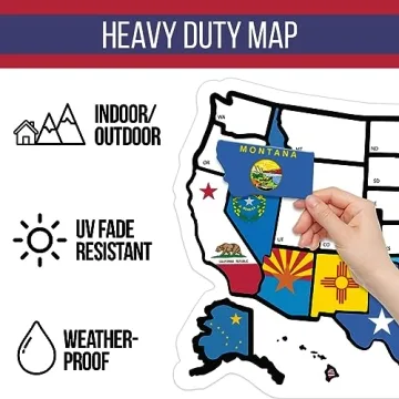 Vibrant USA RV State Sticker Map - Perfect for Travelers!