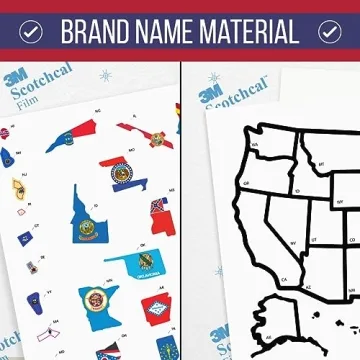 Vibrant USA RV State Sticker Map - Perfect for Travelers!
