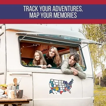 Vibrant USA RV State Sticker Map - Perfect for Travelers!