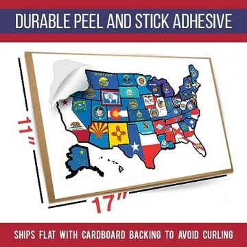 Vibrant USA RV State Sticker Map - Perfect for Travelers!