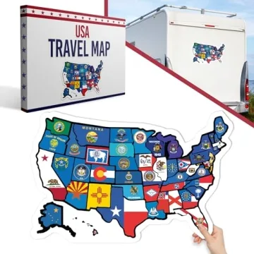 Vibrant USA RV State Sticker Map - Perfect for Travelers!