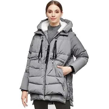Orolay Women's Thickened Down Jacket Gray X-Small