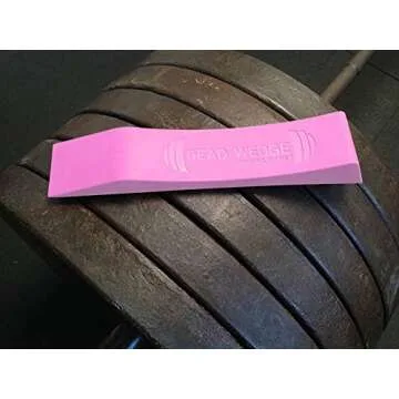 Dead Wedge The Deadlift Jack Alternative for Your Gym Bag - Raises Loaded Barbell & Plates for Effortless Loading/Unloading. (Pink)