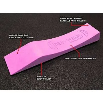 Dead Wedge The Deadlift Jack Alternative for Your Gym Bag - Raises Loaded Barbell & Plates for Effortless Loading/Unloading. (Pink)