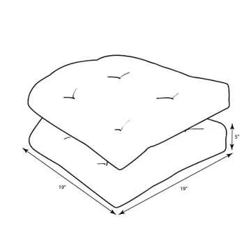 Pillow Perfect Indoor/Outdoor Wicker Seat Cushions - 2 Count
