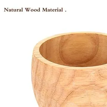 Mochiglory Wooden Cup Camping Cup Nordic Style Handmade Natural, Portable Wood Mug Drinking Cup for Coffee, Tea and Milk