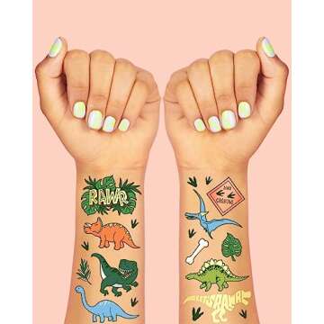 Dinosaur Temporary Tattoos for Kids - Birthday Party Fun