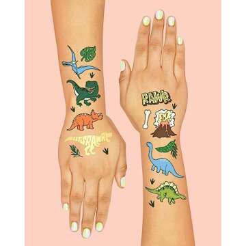 Dinosaur Temporary Tattoos for Kids - Birthday Party Fun
