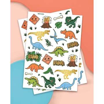 Dinosaur Temporary Tattoos for Kids - Birthday Party Fun