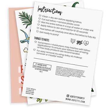 Dinosaur Temporary Tattoos for Kids - Birthday Party Fun