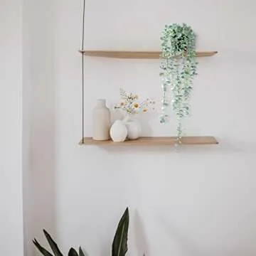 BACAMA Fake Hanging Plant Eucalyptus Small Decor Faux Hanging Vine Plants Wall Greenery for New Home Decoration 1PCS Bright Green 23.6Inches