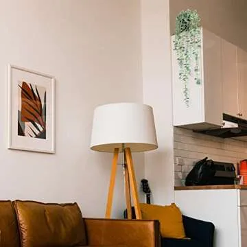 BACAMA Fake Hanging Plant Eucalyptus Small Decor Faux Hanging Vine Plants Wall Greenery for New Home Decoration 1PCS Bright Green 23.6Inches