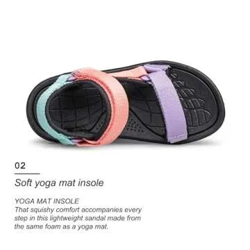 Vibdiv Girls Sport Sandals - Adjustable & Lightweight