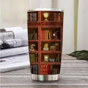 Book Tumbler Library Travel Mug For Book Lovers