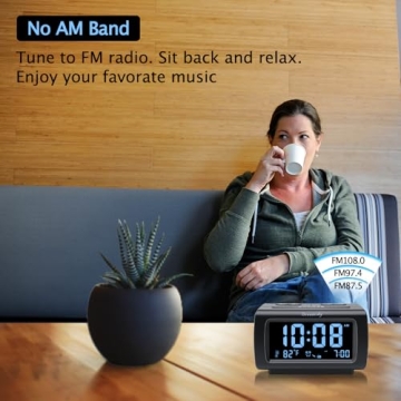 DreamSky Alarm Clock Radio - USB & Snooze Features